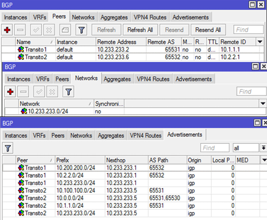 BGP no Mikrotik: Dois operadores de trânsito As65533-2